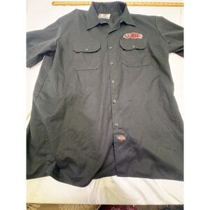 Dickies Button Up Fayetteville AR Bikes Blues And BBQ XL Harley Black Biker Work